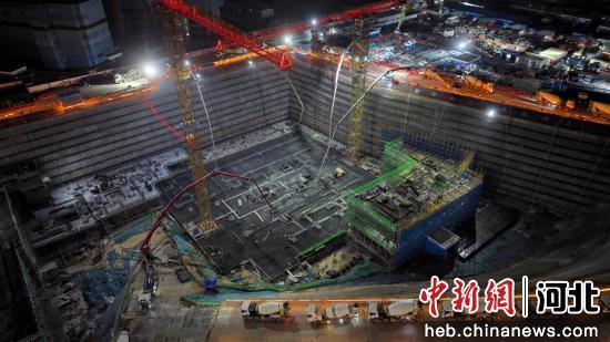 石家庄高铁片区超高层地标建筑项目正式启动塔楼基础浇筑